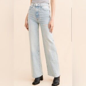 Edwin Nova Forward Wide-Leg Jeans, 28, Breeze